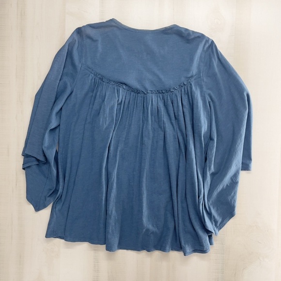 DELETTA x Anthropologie beaded oversized peasant top batwing tunic top M - Picture 5 of 5